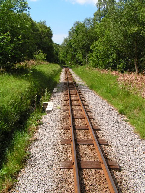 The Ravenglass to Eskdale railway track