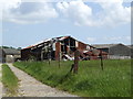 Heap of rusty corrugated iron