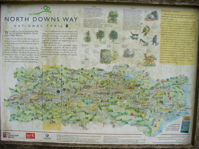 North Downs Way Map © Colin Smith cc-by-sa/2.0 :: Geograph Britain and ...