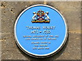 SU1868 : St Peter's church, High Street, Marlborough - blue plaque by Brian Robert Marshall