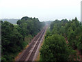 Railtrack passing under Peafield Lane