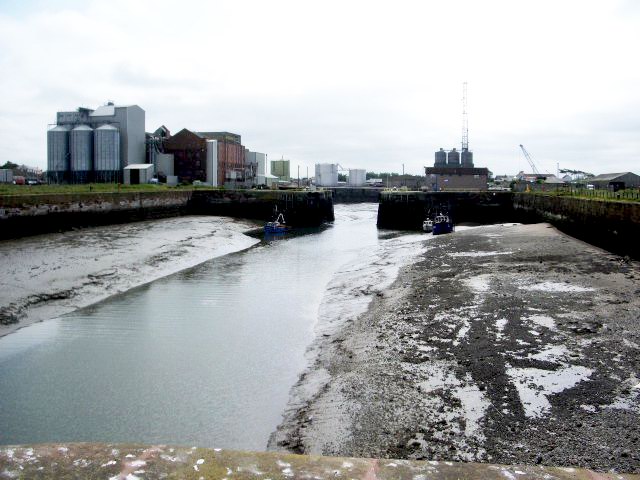 Low tide Silloth Docks
