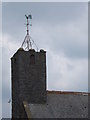 Tower, spire, and weathercock