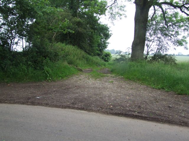 The start of Green Lane (Byway) from Shipdham Lane, Scarning