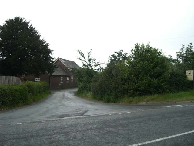 Junction of B5500 and Pear Tree Lane
