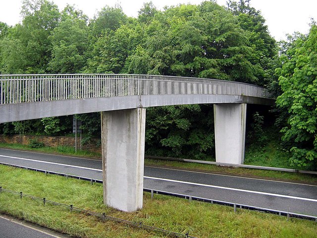 Footbridge across the A690