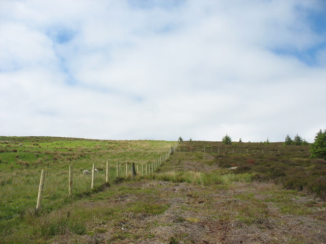 Boundary between moor and improved land