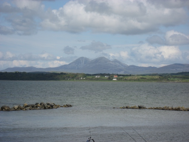 The Paps of Jura seen from Bowmore Jetty