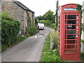 Fforddlas junction and phone box