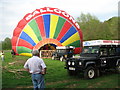 Hot air balloon launch