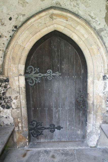 Door into St. Giles Church near Tonge