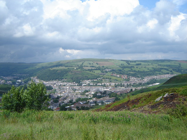 Looking over Cymmer and Porth