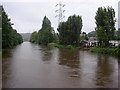 The River Calder in spate, Brighouse