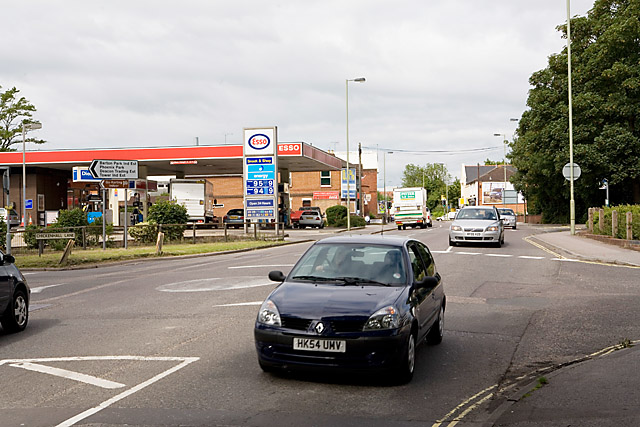 Mini-roundabout on Bishopstoke Road