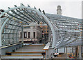 Barnsley transport interchange steel frame by Billington Structures Ltd during construction