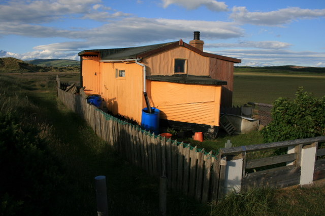 One of the Black Huts - note how it is built around a boat