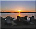 Sunset over Wath-Upon-Dearne lake.