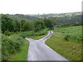 The fork for Wernfigin on the road to Pentre