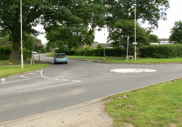 Mini roundabout in Blaby