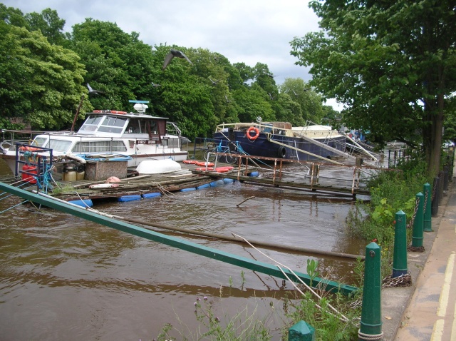Boats moored on the Ouse