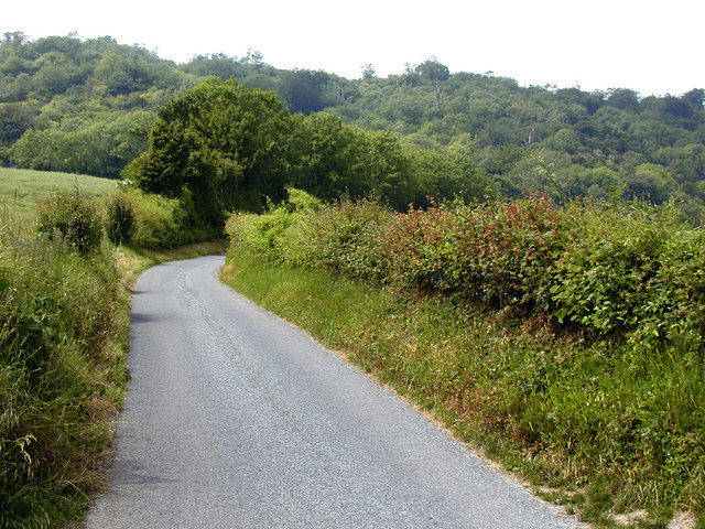 Wrotham Water Road, looking towards the North Downs