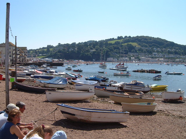 Teignmouth - boats on the Strand foreshore