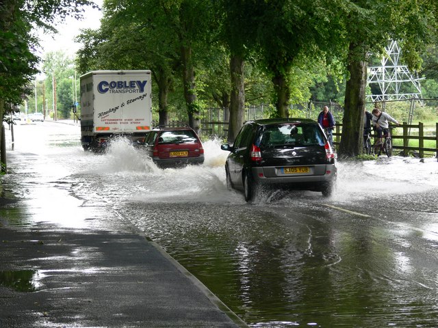 Braunstone Lane East flooding © Mat Fascione :: Geograph Britain and ...