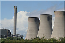 SK7985 : Chimney and cooling towers by Alan Murray-Rust