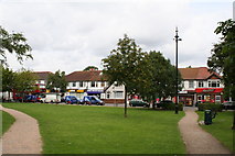 TQ2765 : Shopping parade opposite Wrythe Green, Carshalton by Dr Neil Clifton