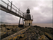 ST4677 : Battery Point lighthouse. by Steve  Fareham