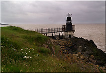 ST4677 : Battery Point lighthouse. by Steve  Fareham