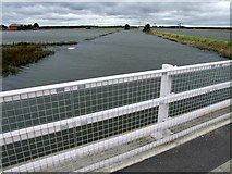 TF0971 : Flooding as seen from the road bridge at Short Ferry by Dave Hitchborne