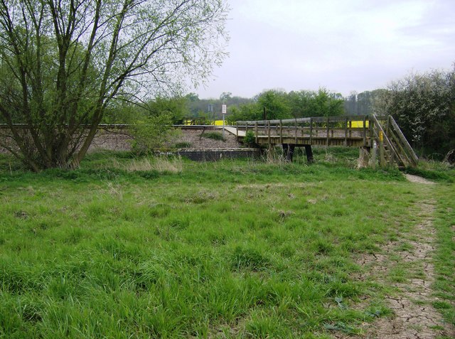 Bridge over stream and railway