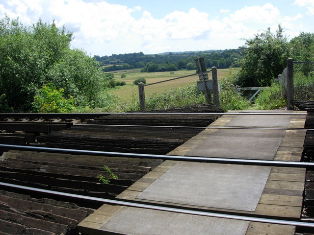 Bridleway crossing railway track