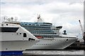 Ferry and cruise ship at Belfast