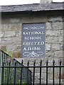 Plaque on the Former National School in Steeple Lane