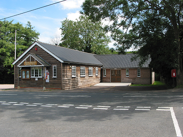 Aston Ingham Village Hall and post box.