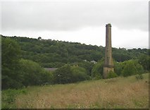 SE1015 : Detached mill chimney off Ramsden Mill Lane, Linthwaite by Humphrey Bolton
