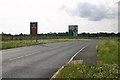 The Great Barford road approaches the new roundabout