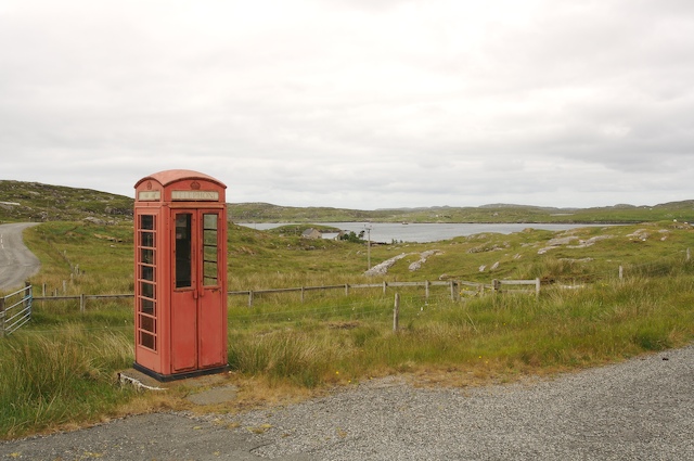 Phonebox on the road to Great Bernera