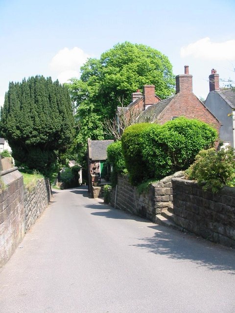 Looking down the road leading to the Church