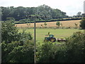 Tractor parked in a field