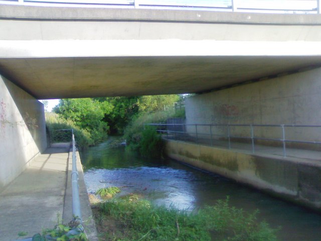 River Isbourne under the A46