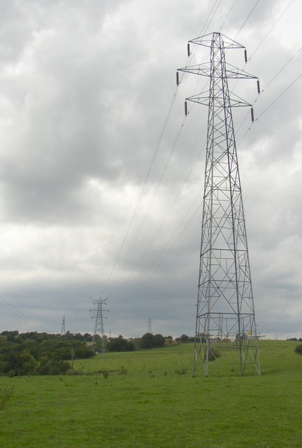 Pylons off Staithgate Lane, North Bierley