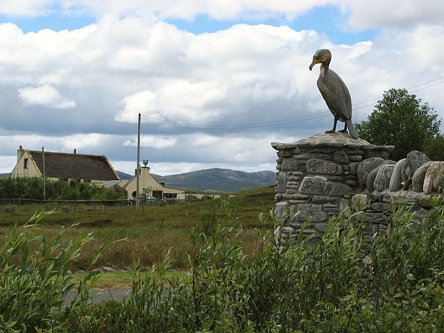 Cormorant sculpture