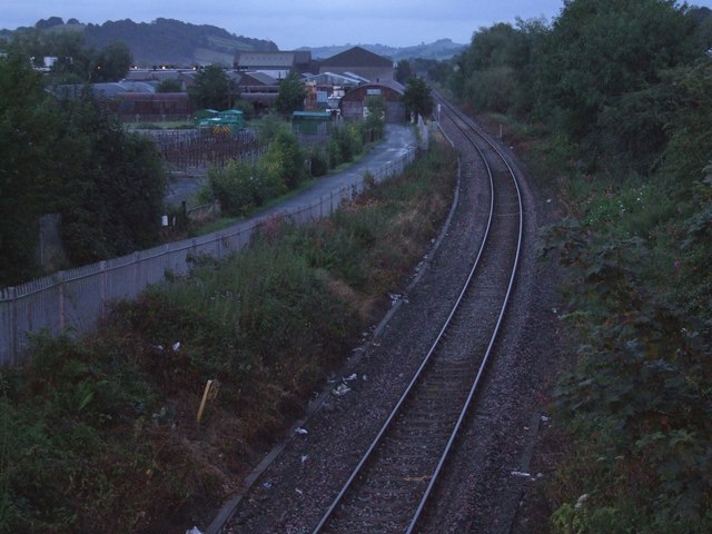 Railway line heading East