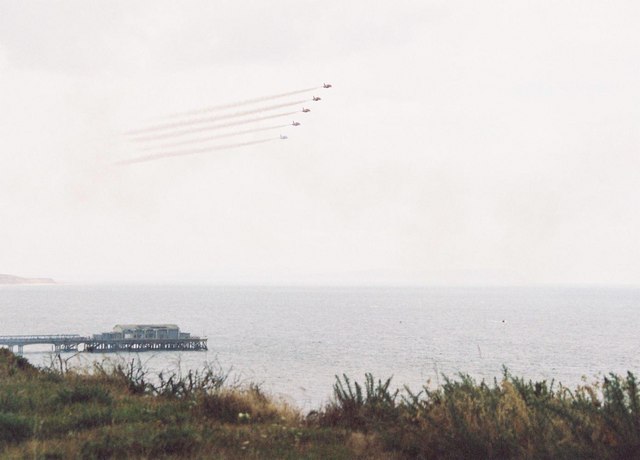 Red Arrows over Boscombe pier