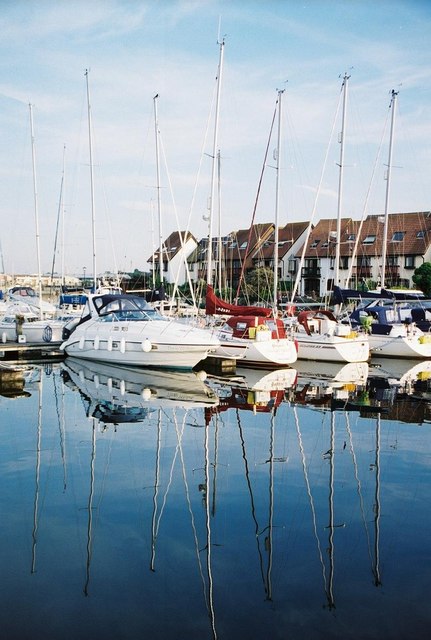 Hythe: yachts in the marina
