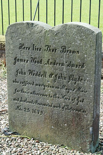 Covenanters' stone, east face