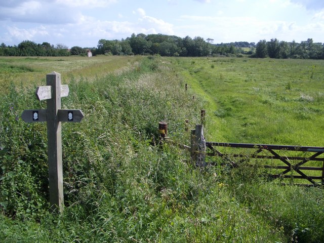 Footpath Junction Near Burnham Overy Mill